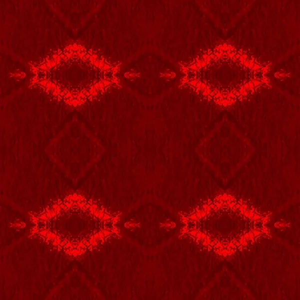 Vörös Geometrikus Díszítés Vörös Etnikai Ecset Négyzet Alakú Geo Watercolour — Stock Fotó
