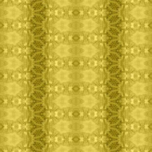 サニーBoo Zig Zag 黄色の幾何学ストライプ 黄色のボヘミアン 黄色の地理的パターン 金の素朴なバティック 高級Boo Zigzagゴールドエスニックブラシ 酸イカット — ストック写真