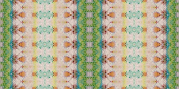 Gravata Colorida Dye Batik Colorido Boho Abstract Impressão Étnica Multicolor — Fotografia de Stock
