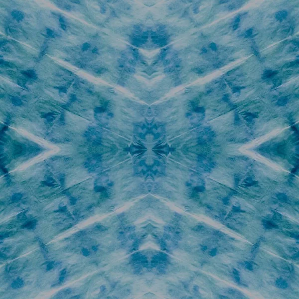 Azure Tie Dye Grunge Ornement Chevron Sombre Tache Nuit Dirt — Photo