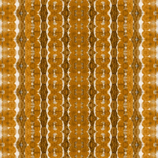 Orangefarbener Texturdruck Boho Pinsel Braun Gold Geo Stroke Stammesbatik Orange — Stockfoto