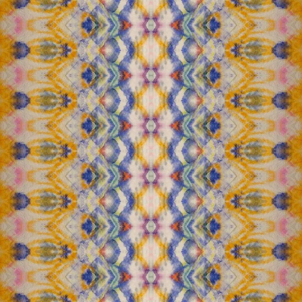 Pincel Tribal Boho Geometric Stripe Têxtil Boho Colorido Multicolor Dyed — Fotografia de Stock