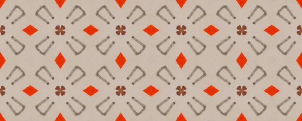 Moroccan Geometric Batik Ikat Arabic Ornament Texture Aquarelle Endless Stars — Stock Photo, Image