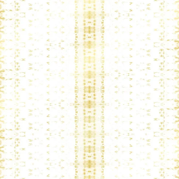 Witte Tribal Borstel Zonnig Geverfd Textiel Geometrische Abstract Zig Gouden — Stockfoto