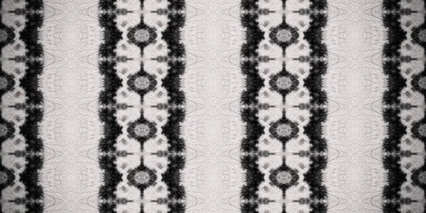 Gray Geo Textile Szary Druk Plemienia Biała Farba Szary Batik — Zdjęcie stockowe
