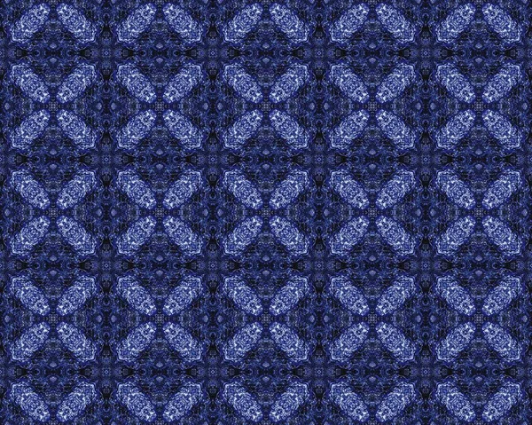 Blauwe Pakistaanse Rustieke Print Navy Etnische Patroon Vloer Arabische Geometrische — Stockfoto