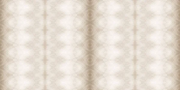 Retro Geometrische Tie Dye Sepia Herhaal Batik Vuile Ikat Beige — Stockfoto