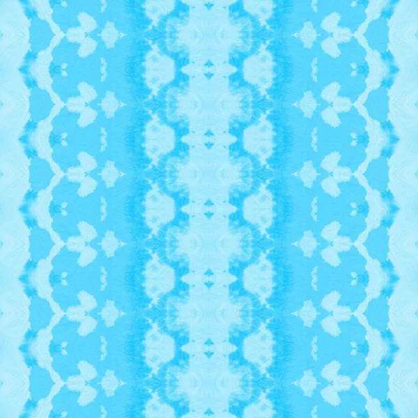 Escova Sea Geo Cyan Batik Textura Geográfica Água Blue Tribal — Fotografia de Stock