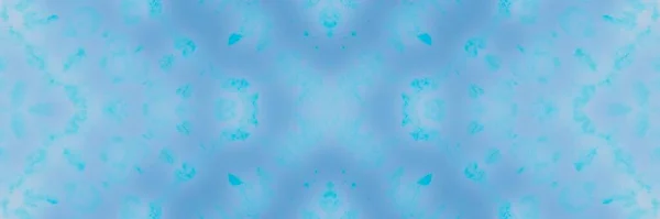 Blue Tie Dye Teal Soft Watercolour Turquise Bright Brush Abstract — Stockfoto