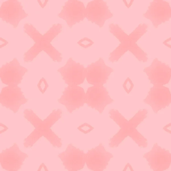 Oriental Geometric Batik Print Ornate Geometric Ornament Pink Portuguese Endless — Stockfoto