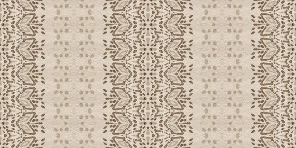 Old Geometric Tie Dye Beige Rustic Batik Old Boho Pattern — 图库照片