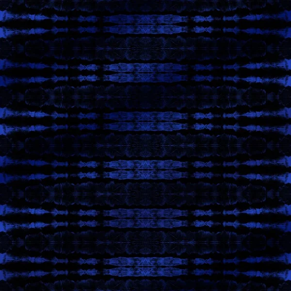 Blue Tribal Brush Modrý Geometrický Zag Dark Paint Black Geo — Stock fotografie