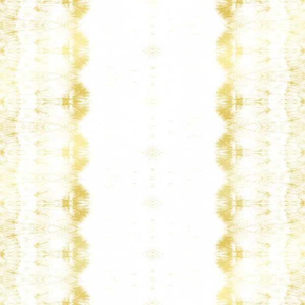 金色的油漆 白色Boho水彩画 黄金波希米亚扎格 波希米亚齐格扎格齐格轻质土工织物白色地理纹理 白色抽象刷 金色染料印花 日光浴彩绘 黄色Boho Stroke — 图库照片