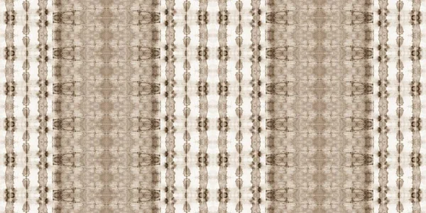 Sepia Brush Faded Ethnic Print Torn Dyed Stripe Retro Boho — Stock Photo, Image
