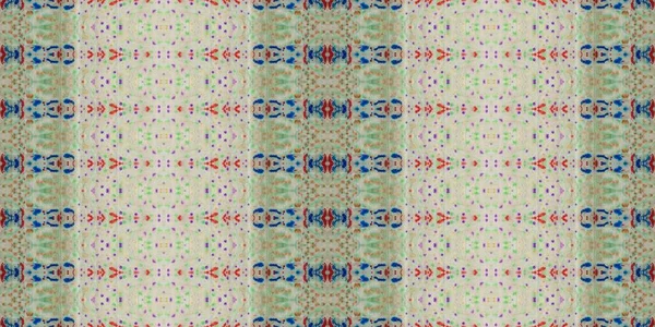 Impression Abstraite Colorée Geo Geometric Pattern Pinceau Ethnique Multicolore Teint — Photo