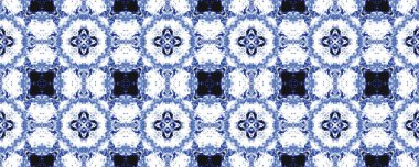 Mavi Portekiz Çiçek Döşemesi. Mavi Fas Mozaik Çizimi. Klasik süs dokusu. Geleneksel Geometrik Batik Ikat. İspanyol Geometrik Çiçek Mürekkebi. İndigo Etnik Şablon Boho. Mavi Çiçek Döşemesi
