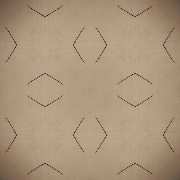 グレー パターン ヴィンテージペイント ライン エスニック プリント シームレスペンスクラッチ 水墨画 幾何学的な小石 ベージュエンドレスペン — ストック写真