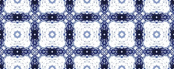 Azulejo Sem Fim Tradicional Azul White Floral Pattern Floor Flor — Fotografia de Stock