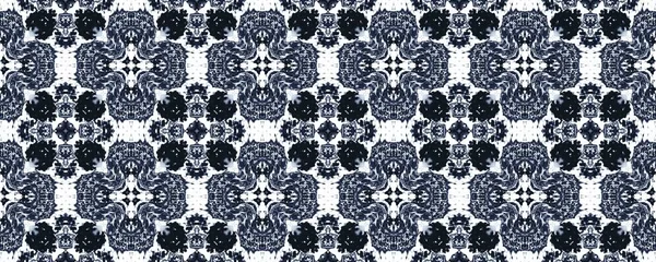 Lisbon Seamless Texture Arabesque Geometric Batik Paint Denim Ethnic Pattern — Stockfoto