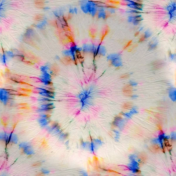 Chemise Arc Ciel Multi Swirl Seventies Circle Abstract Print Rainbow — Photo