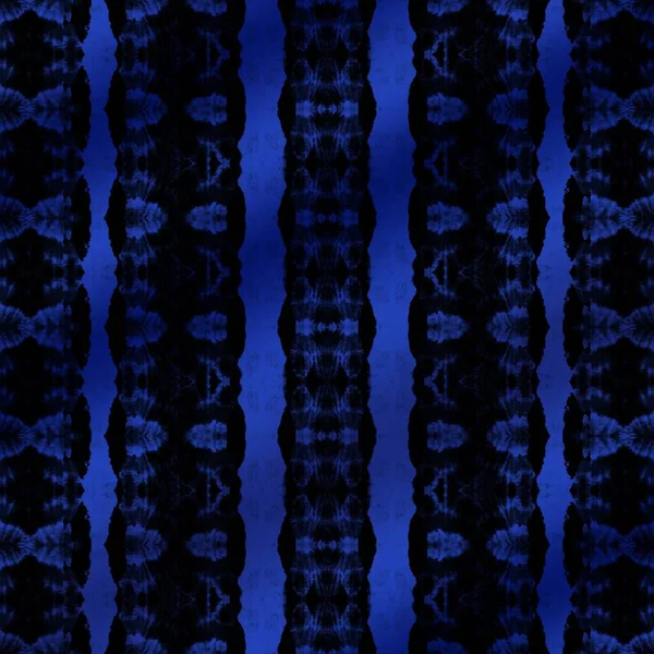 Черная Геоакварель Тёмный Бохо Страйп Абстрактный Заг Зиг Голубой Бохо — стоковое фото
