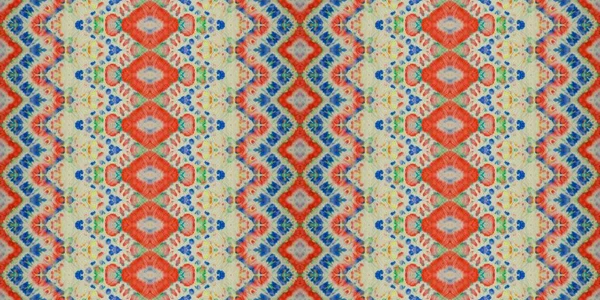 Textile Géométrique Teint Aquarelle Multicolore Boho Rainbow Geo Print Texture — Photo