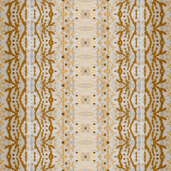Geo Bohemian Abstract Golpe Teñido Oro Textil Teñido Naranja Cepillo —  Fotos de Stock
