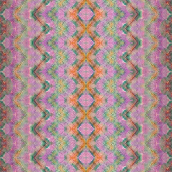 Grunge Tingido Boho Print Textura Tingida Colorida Têxtil Geométrico Boho — Fotografia de Stock
