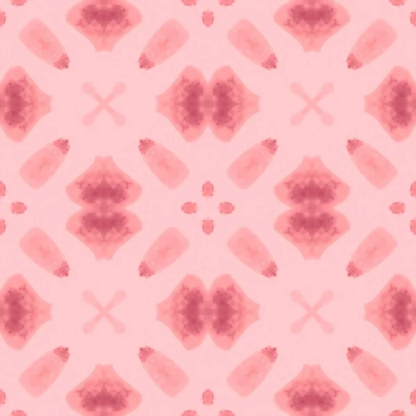 Marokkanische Girly Pattern Girl Spanische Nahtlose Blume Rosa Aquarell Mosaik — Stockfoto