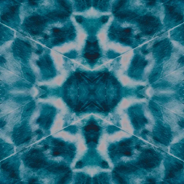 Black Tie Dye Seamless Glow Tribal Seamless Blue Stain Effect — Stock Photo, Image