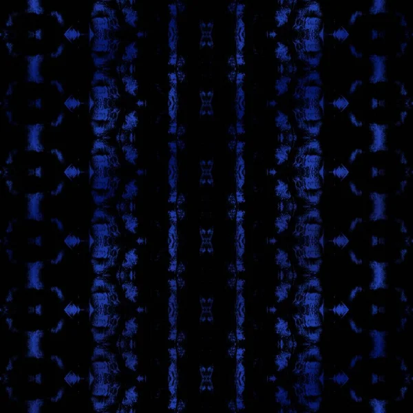 Black Tie Dye Zag Navy Boho Abstract Blue Dye Print — Stockfoto