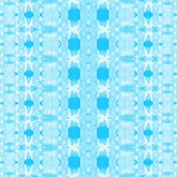 Patrón Teñido Azul Azure Geo Abstract White Tribal Print Zig — Foto de Stock