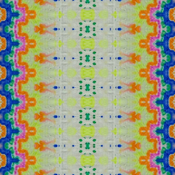 Boho Grunge Dyed Geometric Pattern Colored Boho Textile Colored Seamless — Stock Photo, Image