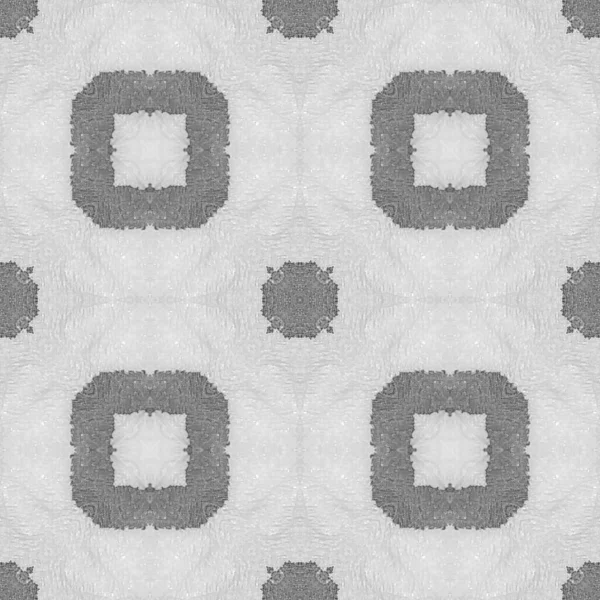 Monokrom Gray Knit Print Quatrefoil Geometrik Turki Oriental Rustic Batik — Stok Foto