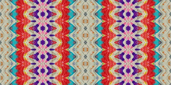 Druk Boho Boho Bohemian Stripe Kolorowy Rustykalny Batik Akwarela Wielobarwna — Zdjęcie stockowe