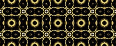 Lüks Etnik Çiçek Boho. Altın Pakistan Rustik Motifi. Altın çiçekli Arapça Geometrik desenli Ikat. Türk Süs Tasarımı. Aquarelle Geometric Batik Print. Altın Lizbon Mozaik Deseni.