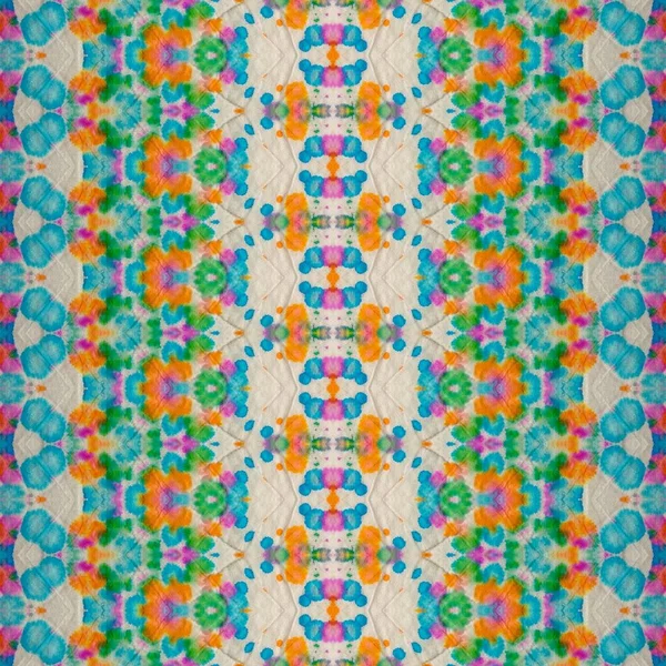 Flerfärgad Ikat Regnbågsfärgad Akvarell Färgad Färgad Textur Geo Geometric Abstract — Stockfoto