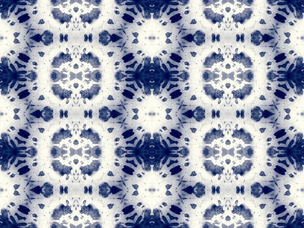 Navy Tie Dye Design Wit Gradiënt Patroon Denim Geverfd Dirty — Stockfoto