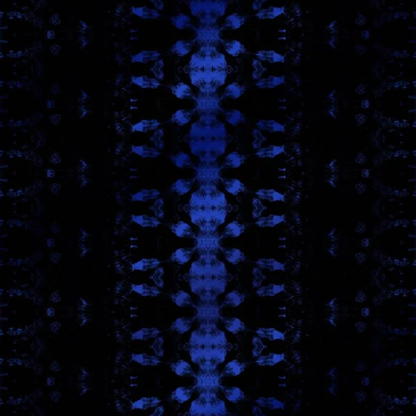 青染めのテクスチャ ブルージオ水彩 ブルータイダイザグ デニムボホブラシ 幾何学ストライプ ブラック ペイント ブラック トライバル プリント — ストック写真