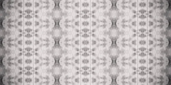 Grey Ethnic Batik Black Brush Gray Bohemian Pattern Gray Geo — Stockfoto