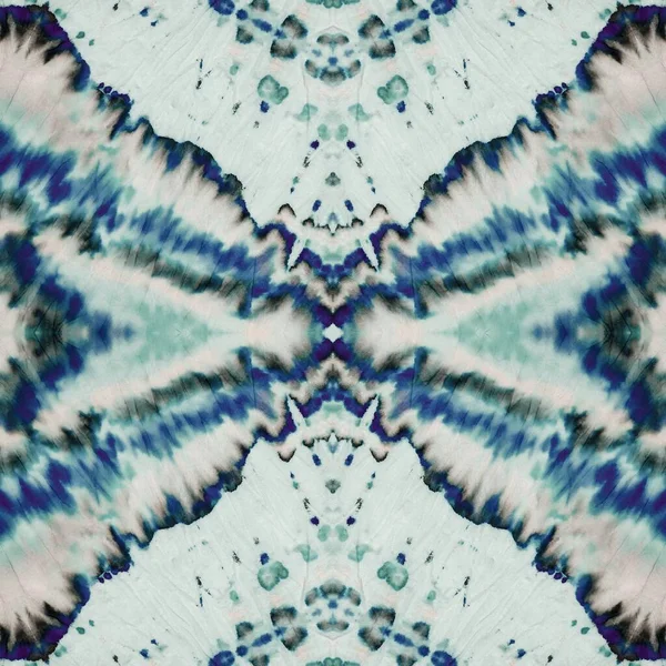灰色领带 Dye Batik 薄荷刷丝绸 冬季无缝线图案 薄荷图染色 淡淡的刷子 灰色装饰花纹 蓝色肮脏的艺术卡瓦 海水族结构 — 图库照片
