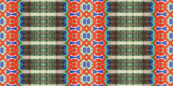 Boho Bohemian Pattern Flickschusterei Farbige Wiederholung Batik Farbige Geo Tie — Stockfoto