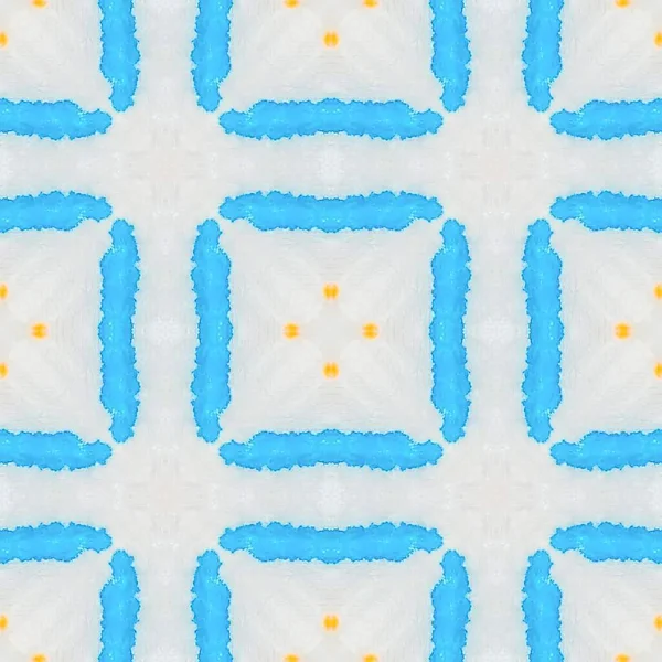 ウズベキスタン幾何学フラワープリント アラビア語のシームレスなパターン ボヘミアン エスニック グレーインドモザイクテクスチャ スペインの幾何学的バティックタイル 青い花の床 ブルー エスニック パターン — ストック写真