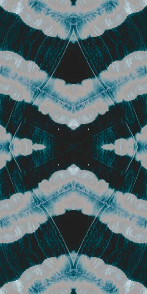 Night Washed Tie Dye Star Geometrical Tile Black Snowy Grunge — Fotografia de Stock