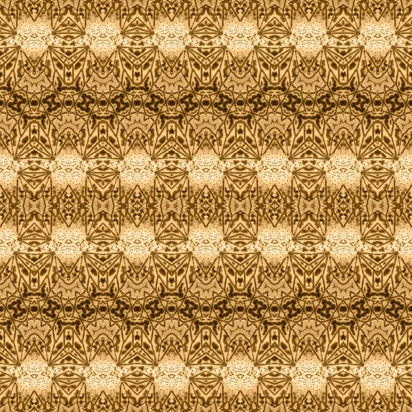 ベージュの手ジグザグ 黄色のテクスチャバティック ベージュ ストローク ブラウン ボホタイ 金印だ 死の抽象 黄色の民族誌 ブラウン幾何学的ザグ — ストック写真