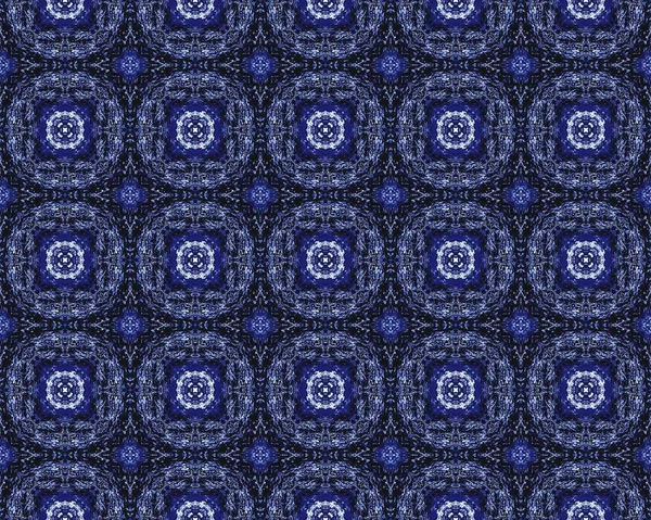 Синій Марокканський Етнічний Інк Племінна Геометрична Підлога White Ethnic Pattern — стокове фото