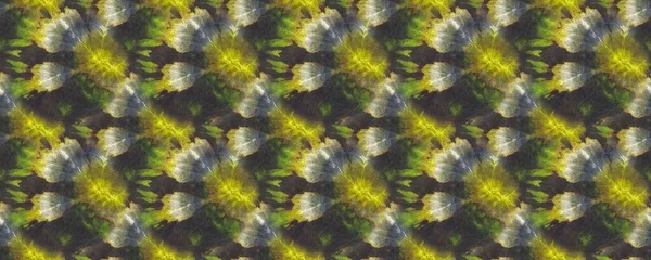 Green Pattern Seamless Dye Old Tie Dye Gray Fabric Stroke — Fotografia de Stock