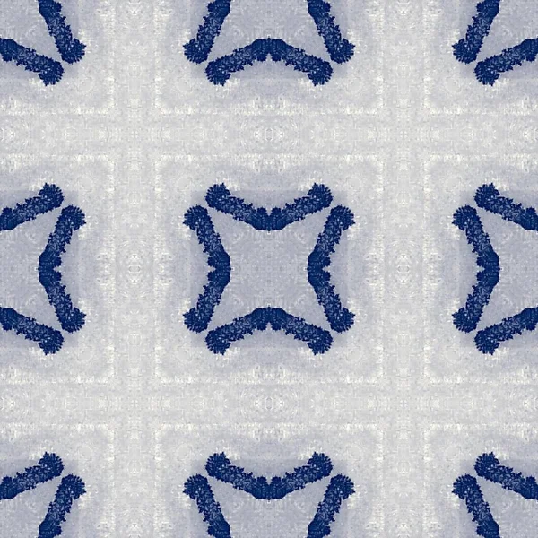 Aquarelle Geometric Quatrefoil Kakel Spanska Sömlösa Kakel Böhmiska Ändlösa Ikat — Stockfoto