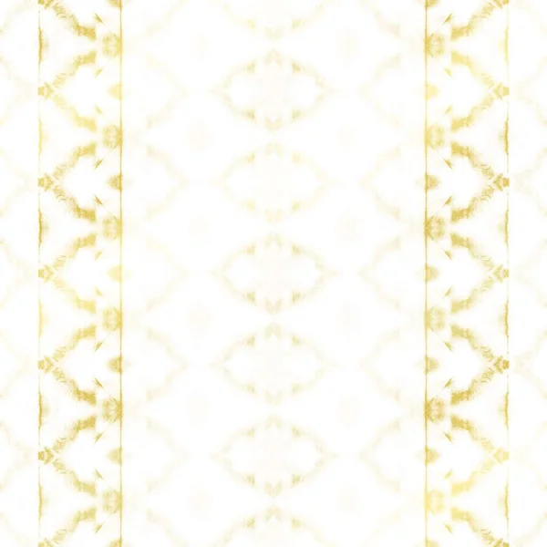Gold Boho Zig Zag Pincel Luxo Corante Gravata Tingido Ouro — Fotografia de Stock