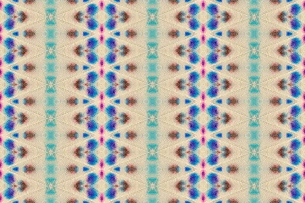 Tradiční Splash Boho Geometrický Abstrakt Multicolor Dyed Abstract Barevný Rustikální — Stock fotografie